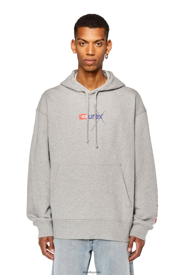 Diesel dx-s-macs-качулка мъже FTRH4D140 облекло сиво