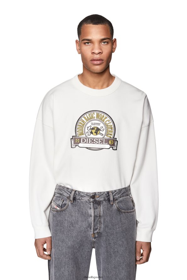 Diesel s-неравен мъже FTRH4D128 облекло бяло