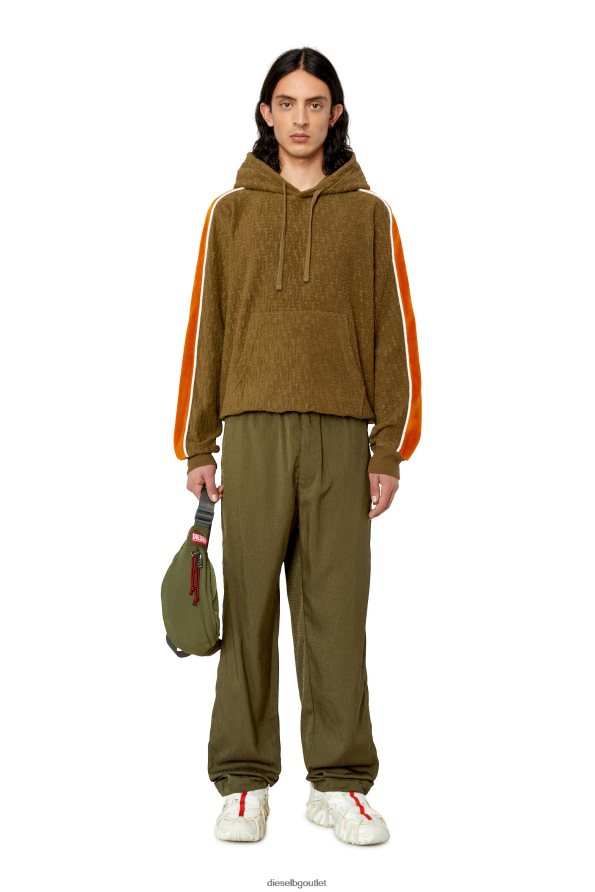 Diesel s-ginbero-качулка мъже FTRH4D166 облекло военно зелено