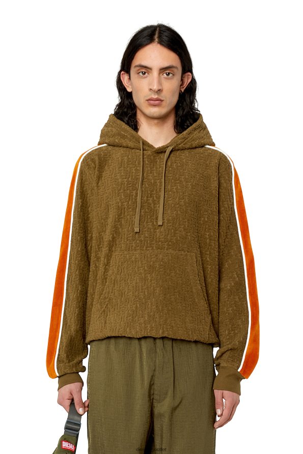 Diesel s-ginbero-качулка мъже FTRH4D166 облекло военно зелено