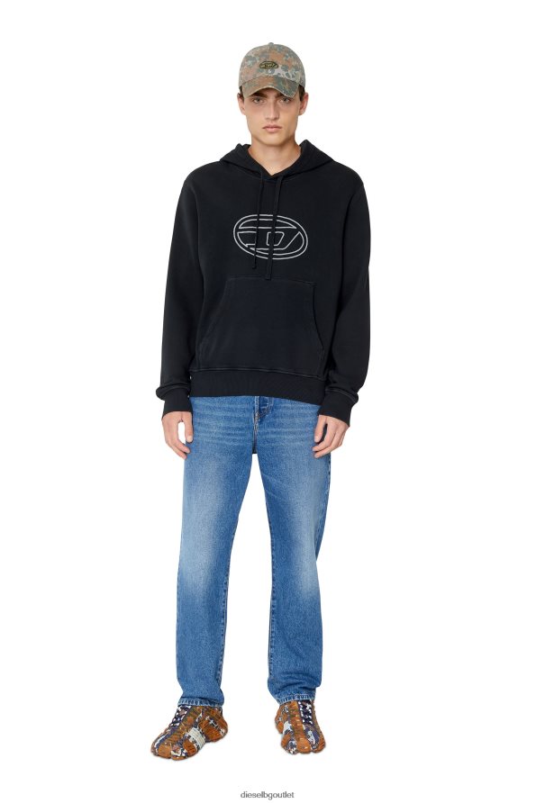 Diesel s-ginn-hood-e4 мъже FTRH4D101 облекло черен