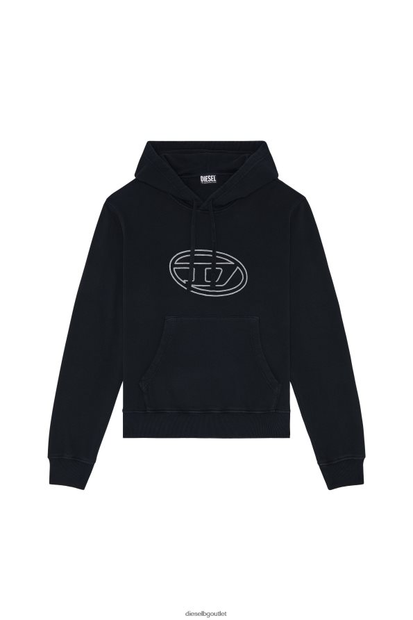 Diesel s-ginn-hood-e4 мъже FTRH4D101 облекло черен