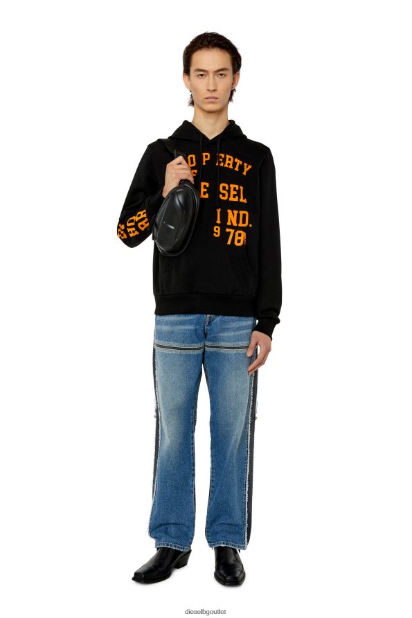 Diesel s-ginn-hood-k32 мъже FTRH4D155 облекло черен