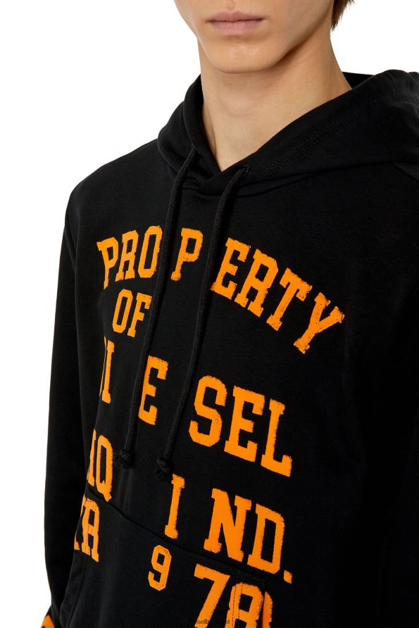 Diesel s-ginn-hood-k32 мъже FTRH4D155 облекло черен