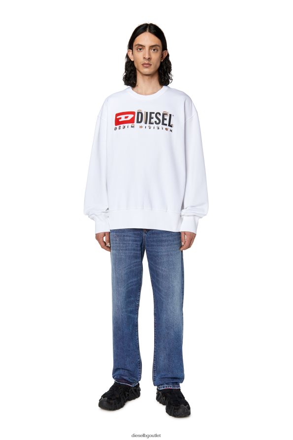 Diesel s-macs-divstroyed мъже FTRH4D160 облекло бяло