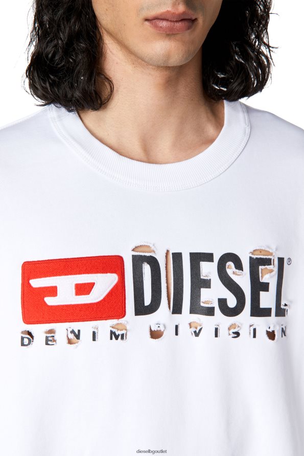 Diesel s-macs-divstroyed мъже FTRH4D160 облекло бяло
