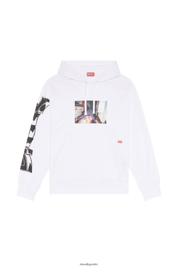 Diesel s-macs-hood-l3 мъже FTRH4D127 облекло бяло