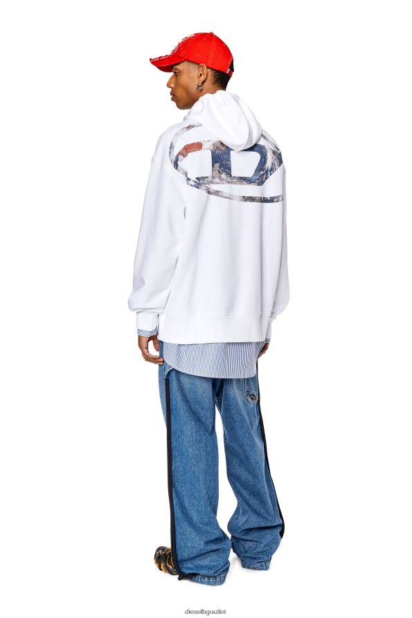 Diesel s-macs-hood-l4 мъже FTRH4D137 облекло бяло