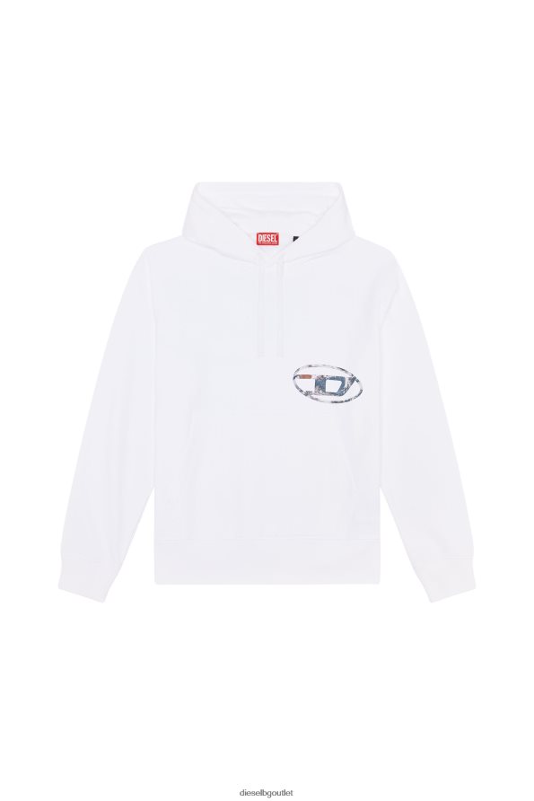 Diesel s-macs-hood-l4 мъже FTRH4D137 облекло бяло