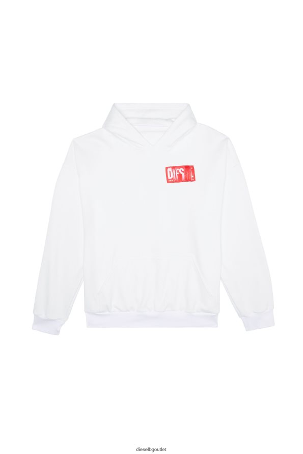 Diesel s-nlabel-качулка мъже FTRH4D133 облекло бяло