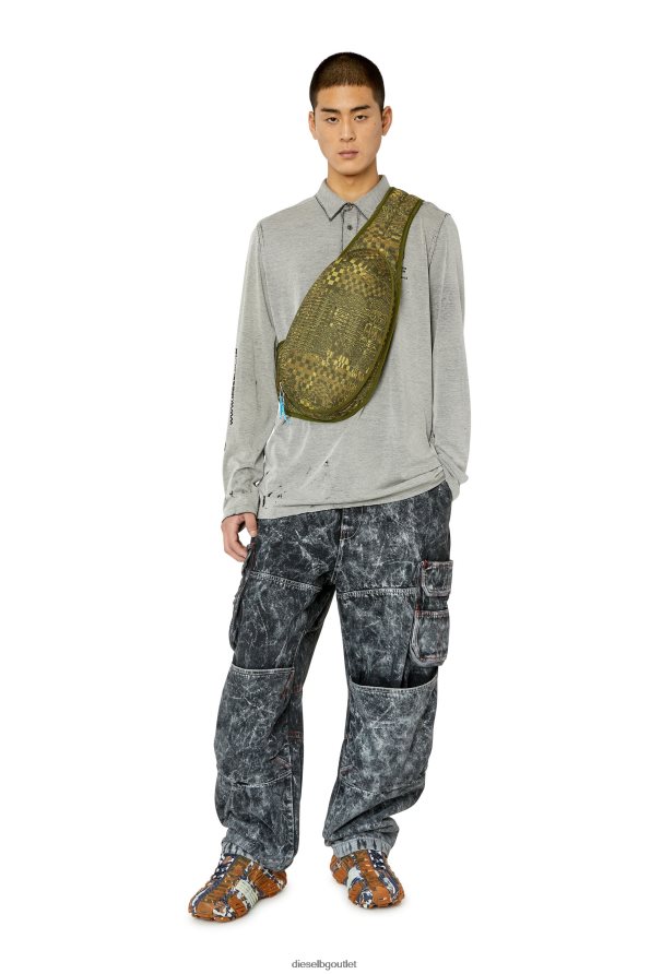 Diesel тениска мъже FTRH4D227 облекло сиво