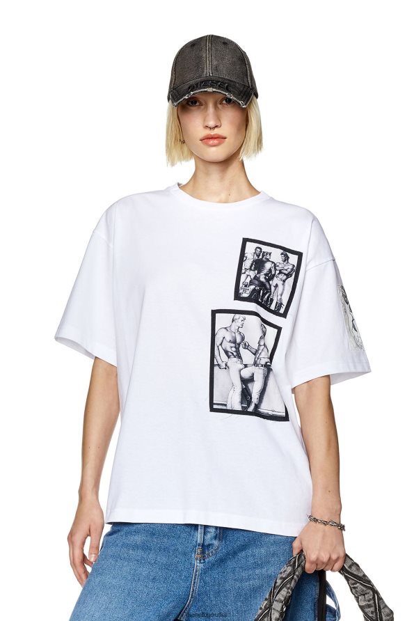 Diesel pr-t-nlabel-23a мъже FTRH4D263 облекло бяло