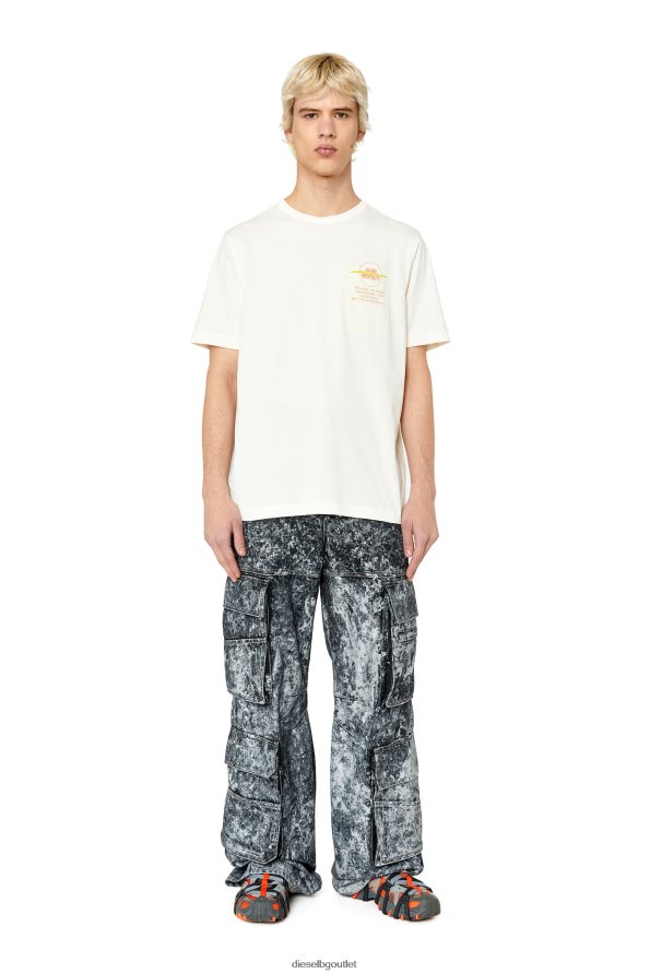 Diesel t-торбичка мъже FTRH4D222 облекло бяло