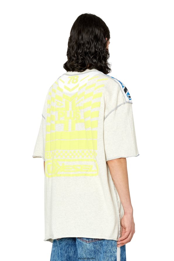 Diesel t-crahor-ss-g1 мъже FTRH4D189 облекло светло сив