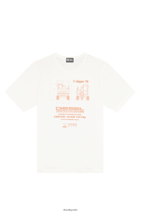 Diesel t-просто-процепи-g1 мъже FTRH4D209 облекло бяло