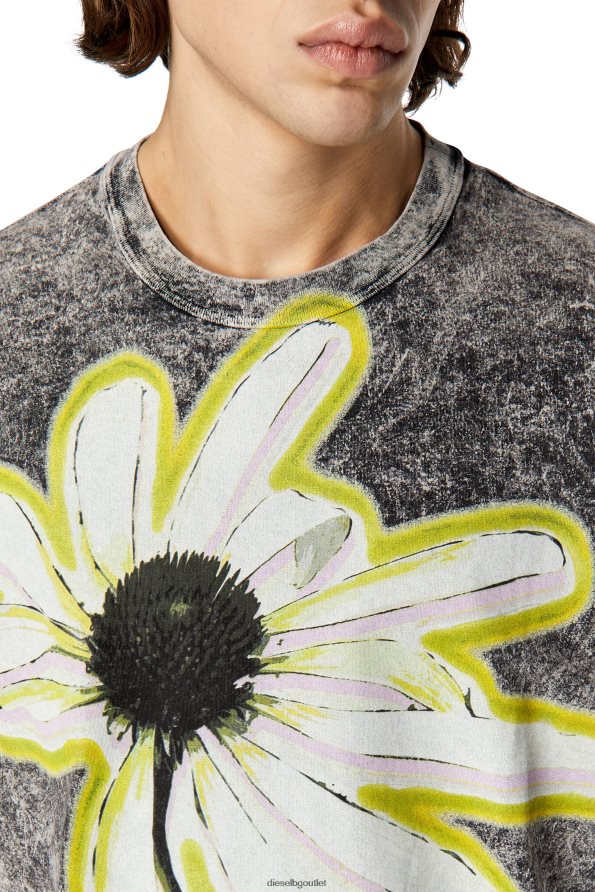 Diesel t-измиване-h3 мъже FTRH4D235 облекло черен