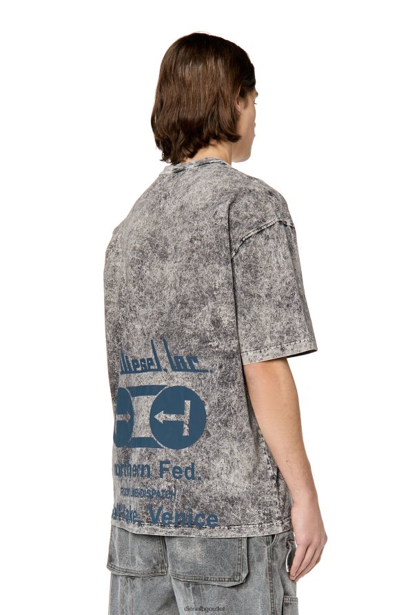 Diesel t-измиване-h3 мъже FTRH4D235 облекло черен