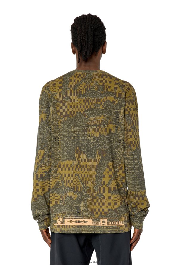 Diesel t-juser-g1 мъже FTRH4D218 облекло военно зелено