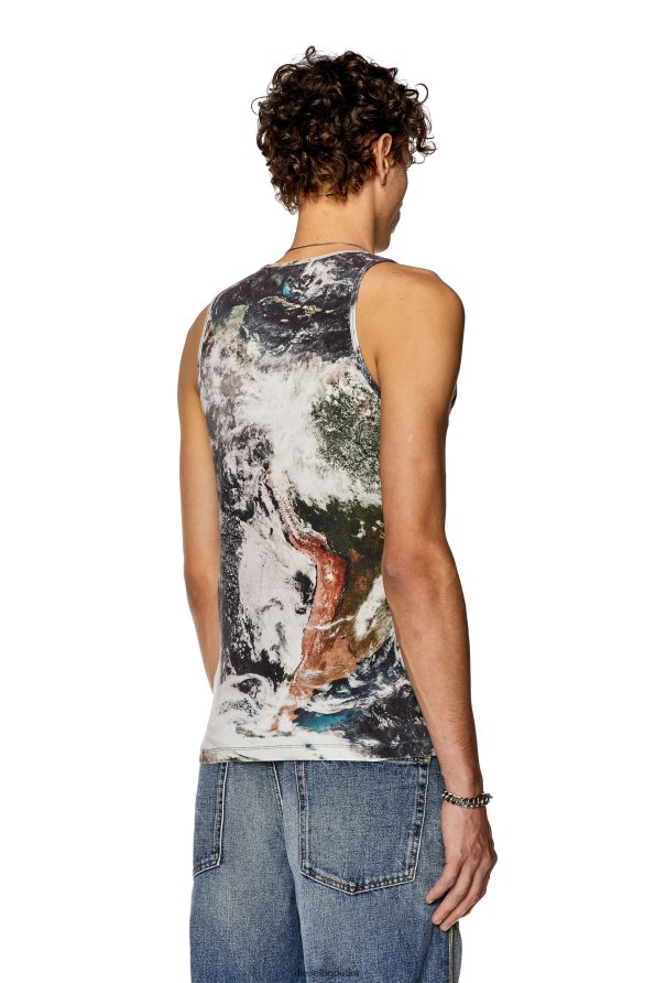 Diesel t-повдигане-l2 мъже FTRH4D275 облекло Черно бяла