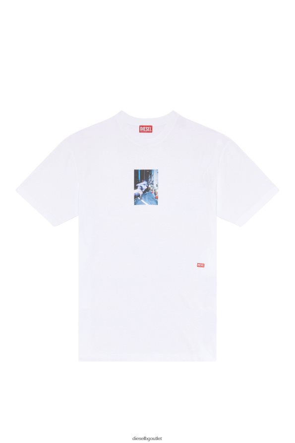 Diesel t-измиване-l3 мъже FTRH4D185 облекло бяло