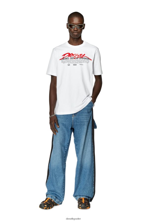 Diesel t-просто-l3 мъже FTRH4D240 облекло бяло