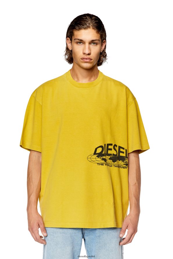 Diesel t-измиване-l5 мъже FTRH4D259 облекло жълто