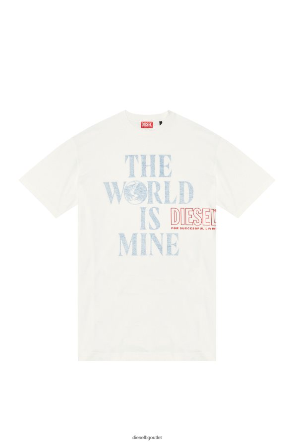 Diesel t-измиване-l7 мъже FTRH4D256 облекло бяло