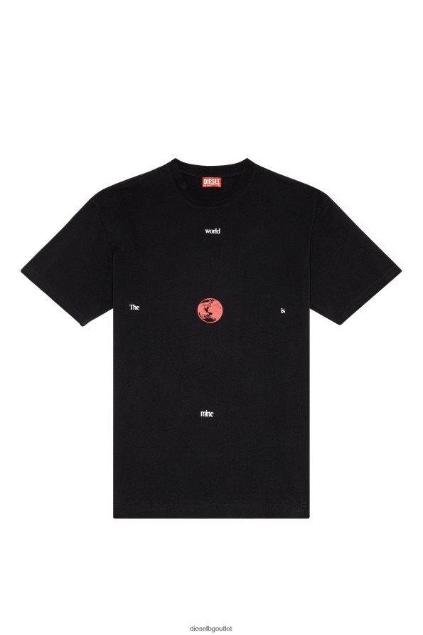 Diesel t-измиване-l9 мъже FTRH4D242 облекло черен