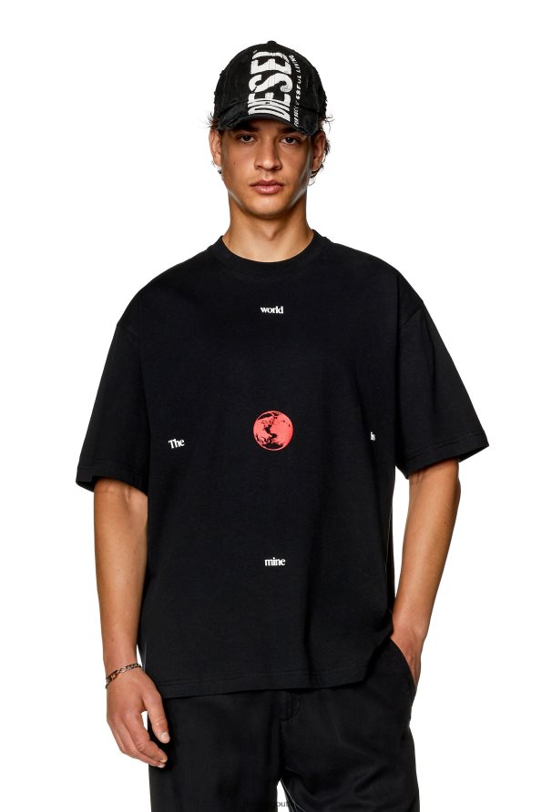 Diesel t-измиване-l9 мъже FTRH4D242 облекло черен