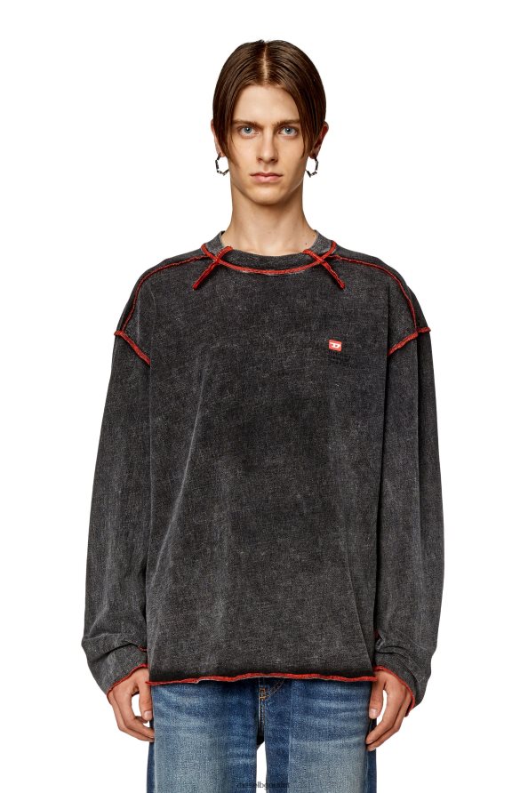 Diesel t-седмица-ls мъже FTRH4D277 облекло тъмно сив