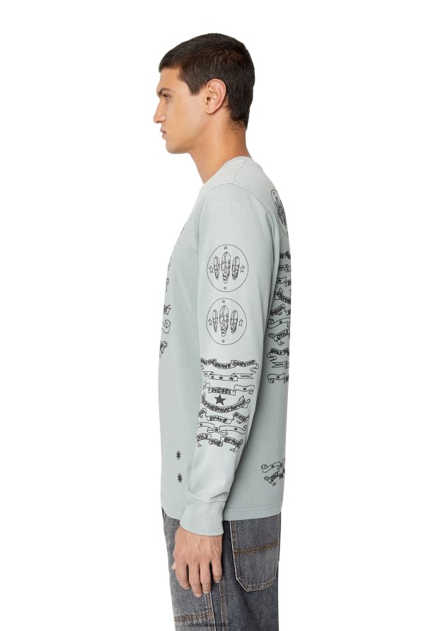 Diesel t-просто-ls-e3 мъже FTRH4D205 облекло сиво