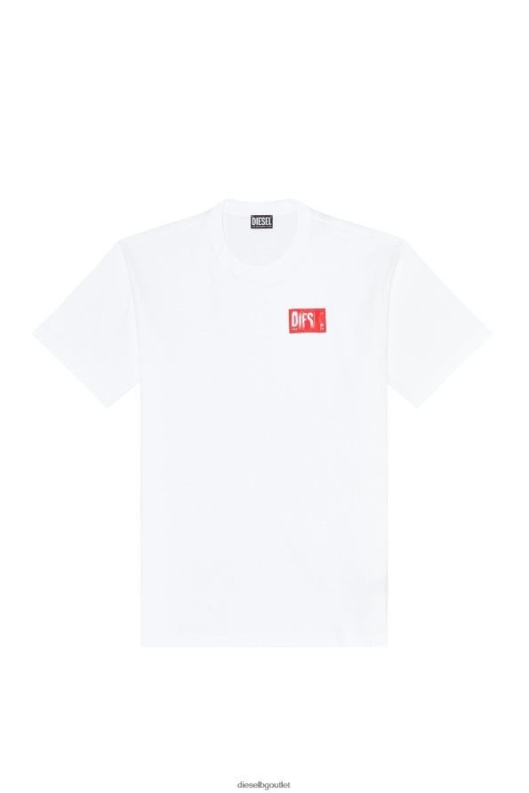 Diesel t-nетикет мъже FTRH4D241 облекло бяло