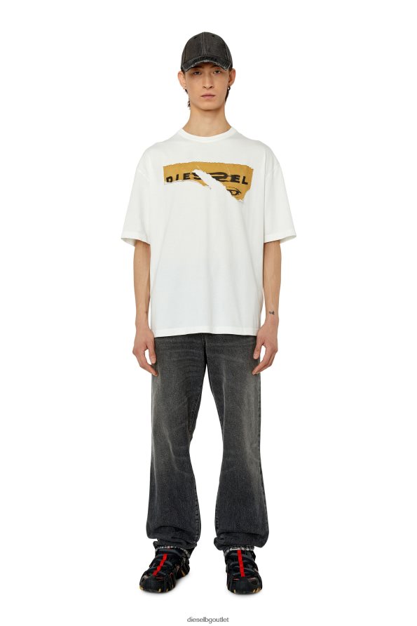 Diesel t-wash-poff мъже FTRH4D223 облекло бяло