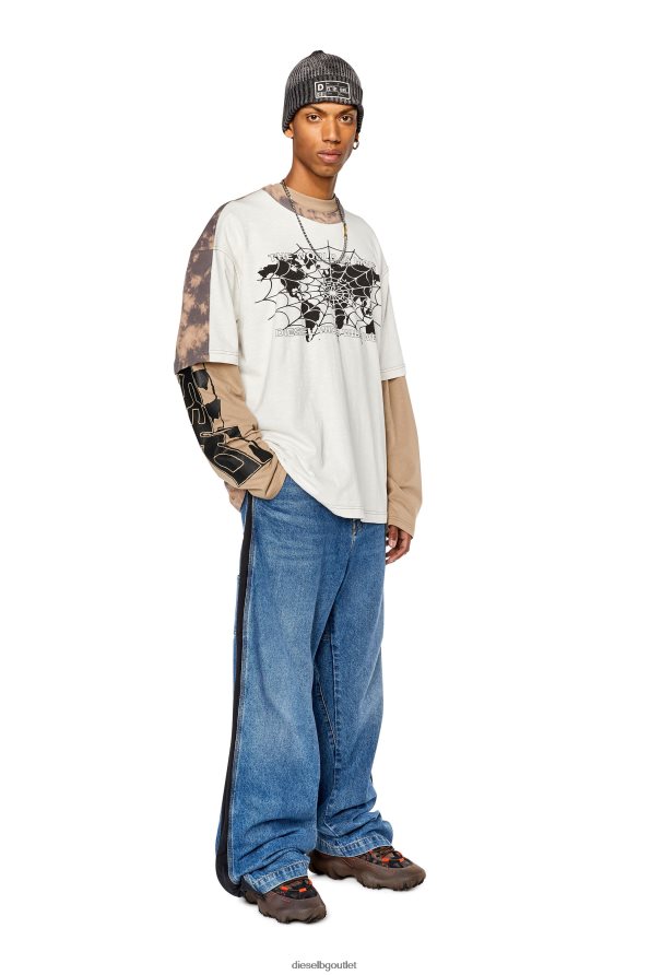 Diesel t-washbicol мъже FTRH4D268 облекло розово/бяло