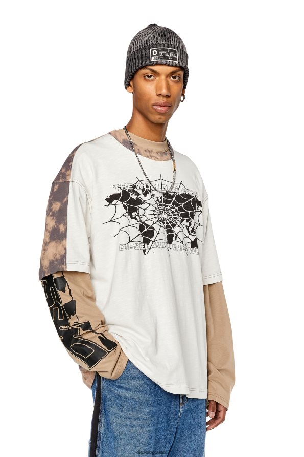 Diesel t-washbicol мъже FTRH4D268 облекло розово/бяло