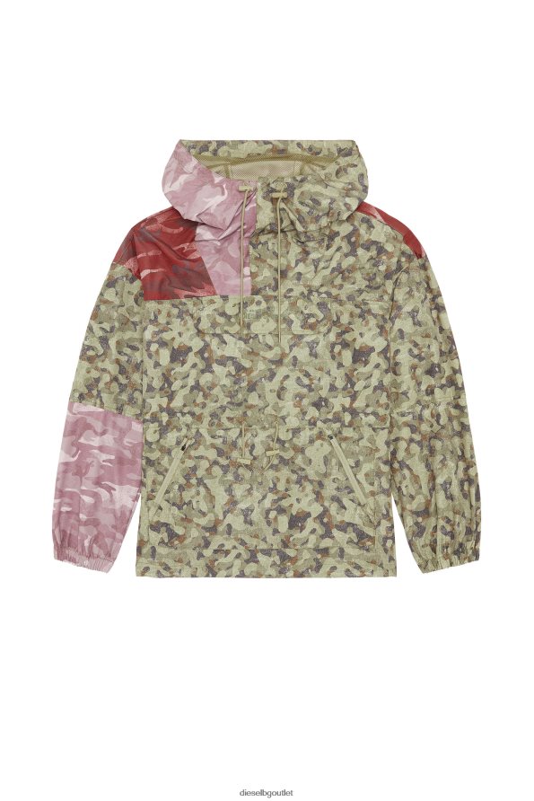 Diesel auwt-caleb-ht07 мъже FTRH4D48 облекло зелено/червено