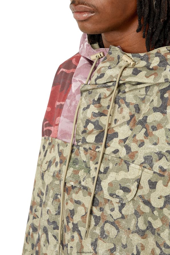 Diesel auwt-caleb-ht07 мъже FTRH4D48 облекло зелено/червено