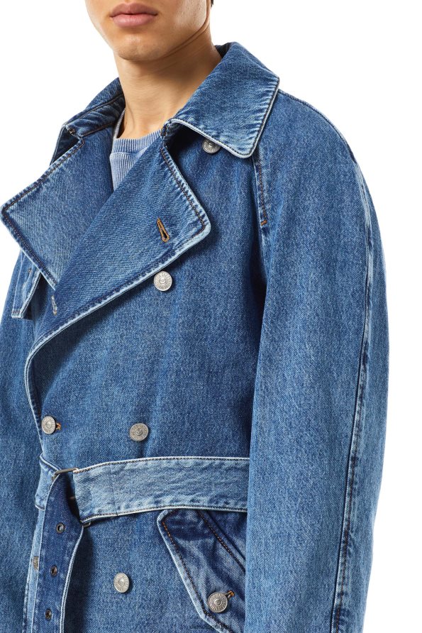 Diesel d-delirious двуредно тренчкот мъже FTRH4D31 облекло средно синьо