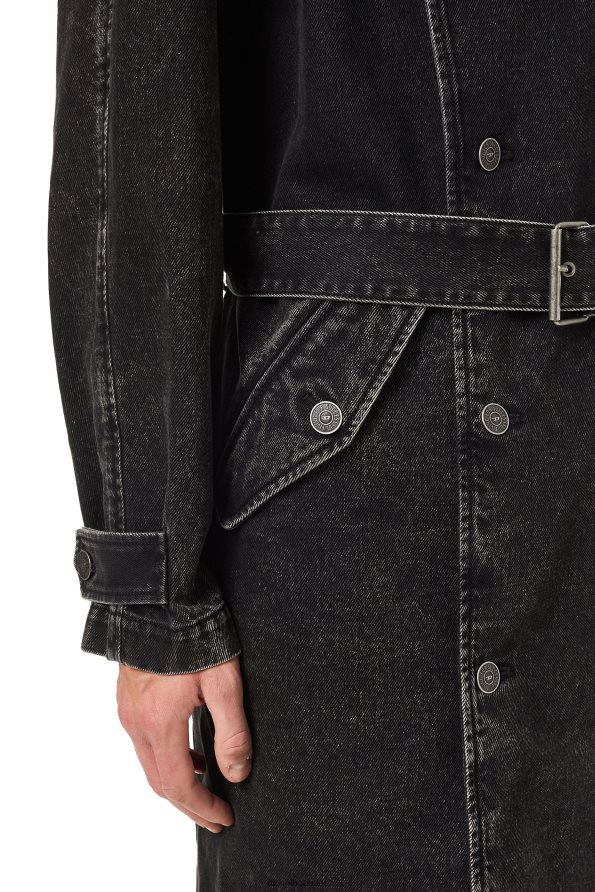 Diesel d-delirious двуредно тренчкот мъже FTRH4D55 облекло черно/тъмно сиво