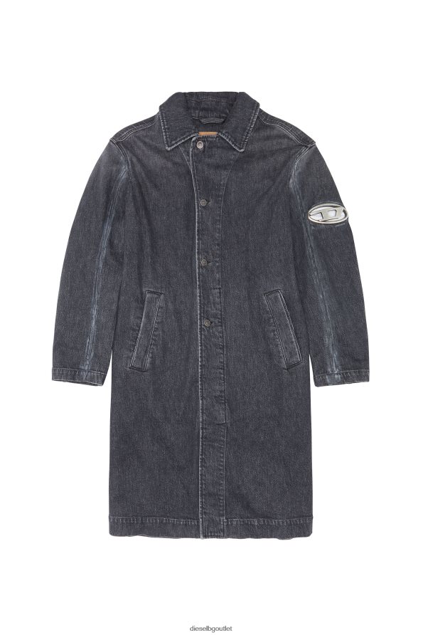 Diesel d-roku-long-fsc1 мъже FTRH4D77 облекло черно/тъмно сиво