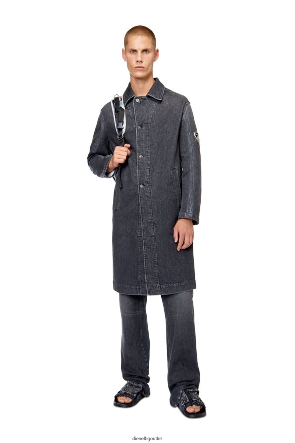 Diesel d-roku-long-fsc1 мъже FTRH4D77 облекло черно/тъмно сиво