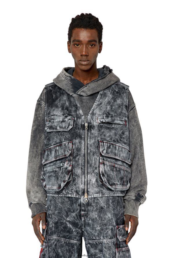 Diesel d-samp мъже FTRH4D75 облекло черно/тъмно сиво