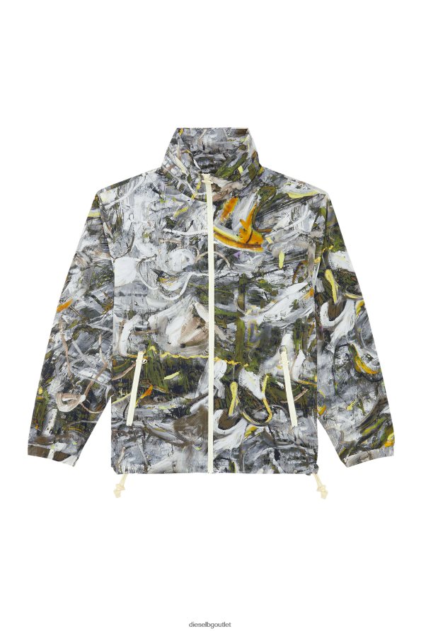 Diesel j-warrel-печат мъже FTRH4D47 облекло Черно бяла