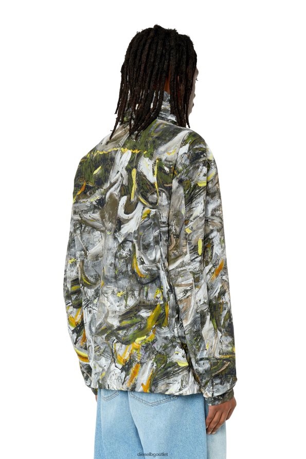 Diesel j-warrel-печат мъже FTRH4D47 облекло Черно бяла